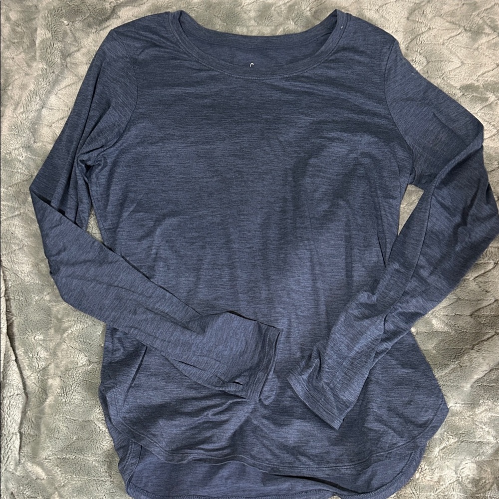 Women's Blue Long Sleeve Top